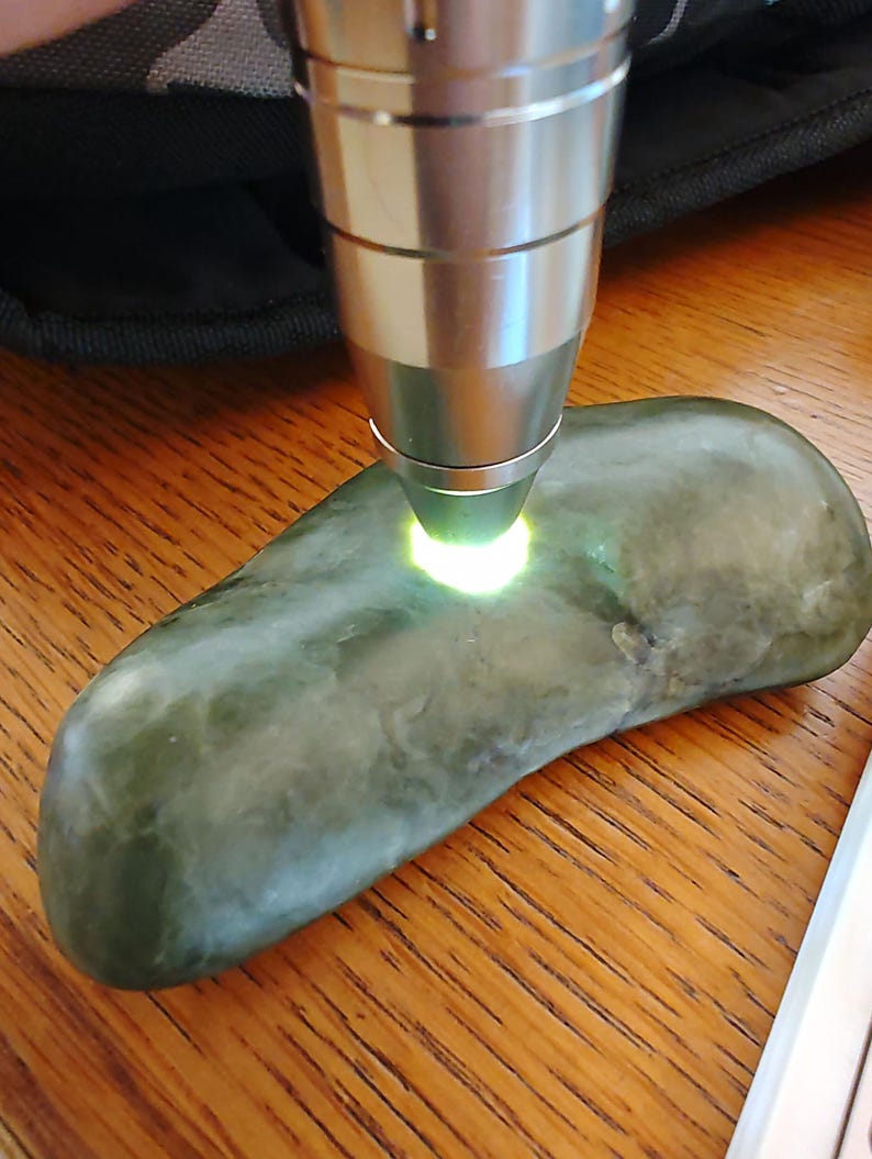 Kidney Shaped Authentic Big Sur Jade Tumbled Palm Stone - Image 9