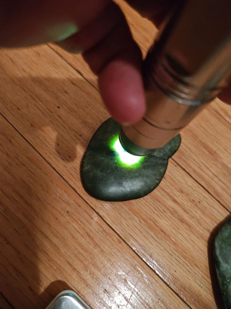 Authentic Big Sur Jade Tumbled Palm Stone - Image 9