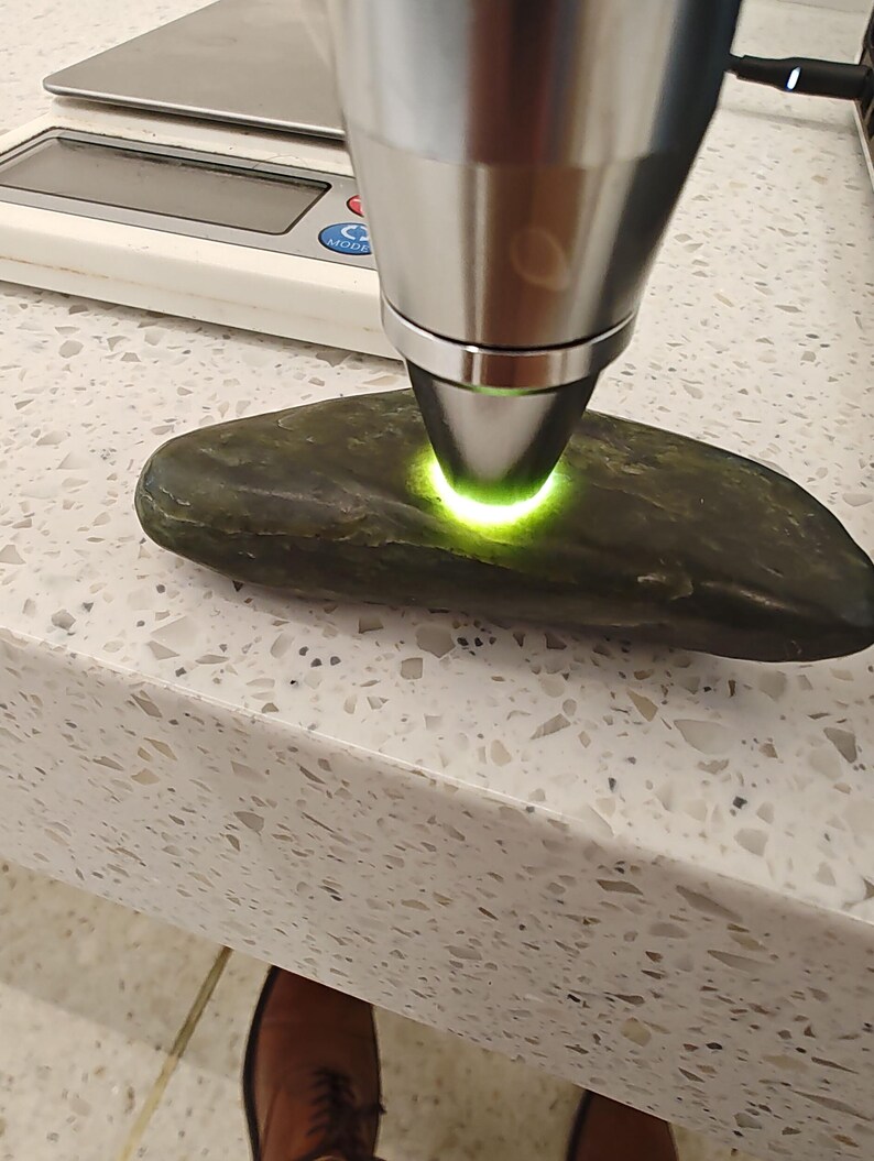 Authentic Big Sur Jade Tumbled Palm Stone - Image 9