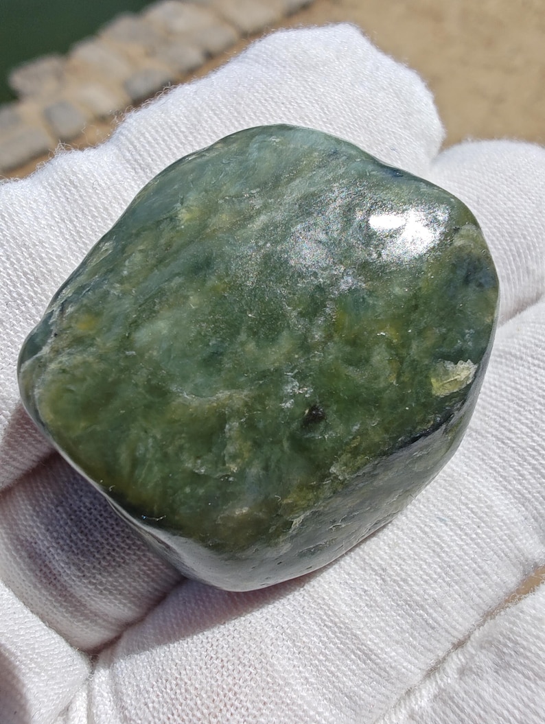 Big Sur Jade Palm Stone - Hand Polished