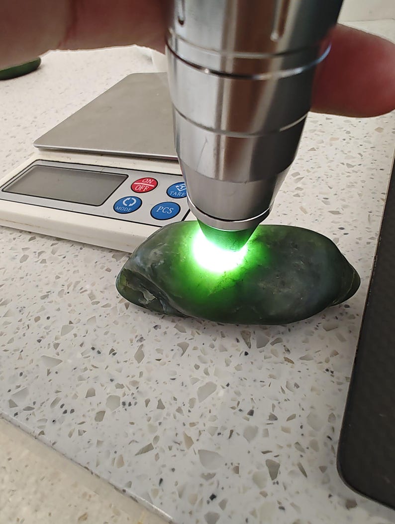 Authentic Big Sur Jade Tumbled Palm Stone - Image 9