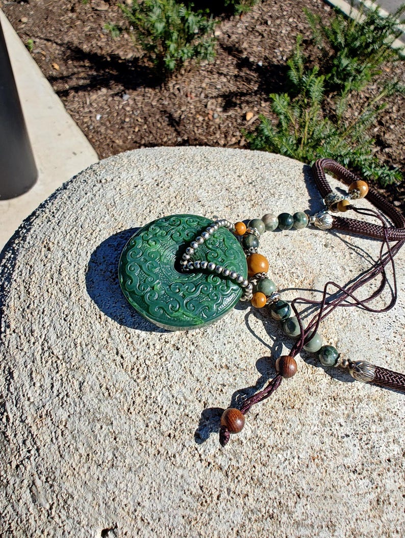 Certified Handmade Authentic Canadian Nephrite Jade Pendant