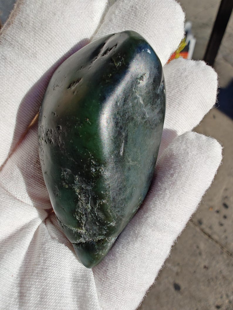 Big Sur Jade Pebble: Lightly Tumbled, Authentic Jade Stone
