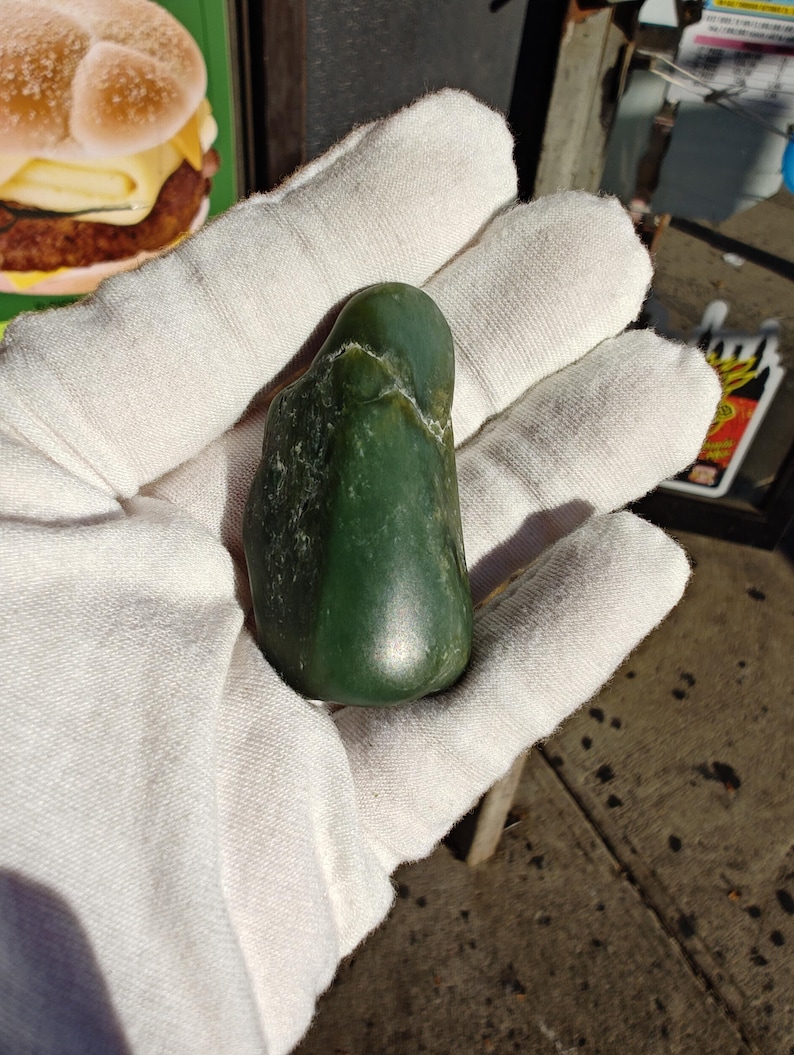 Big Sur Jade Pebble: Lightly Tumbled, Authentic Jade Stone