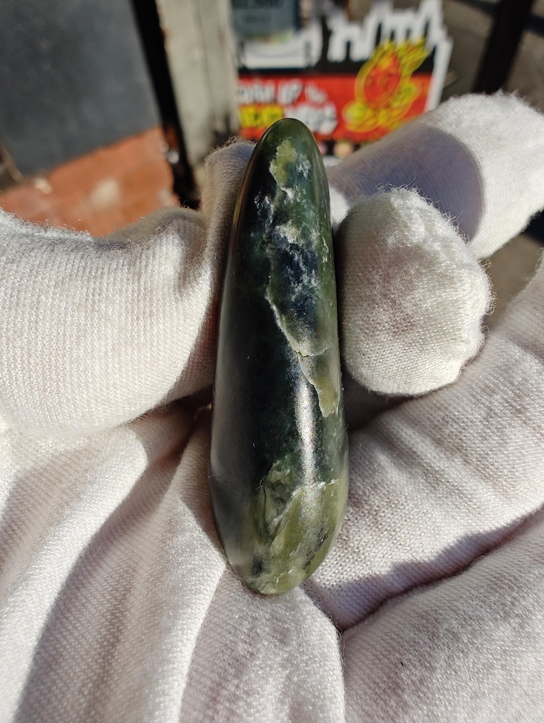 Big Sur Jade Pebble: Lightly Tumbled, Authentic Jade Stone - Image 4
