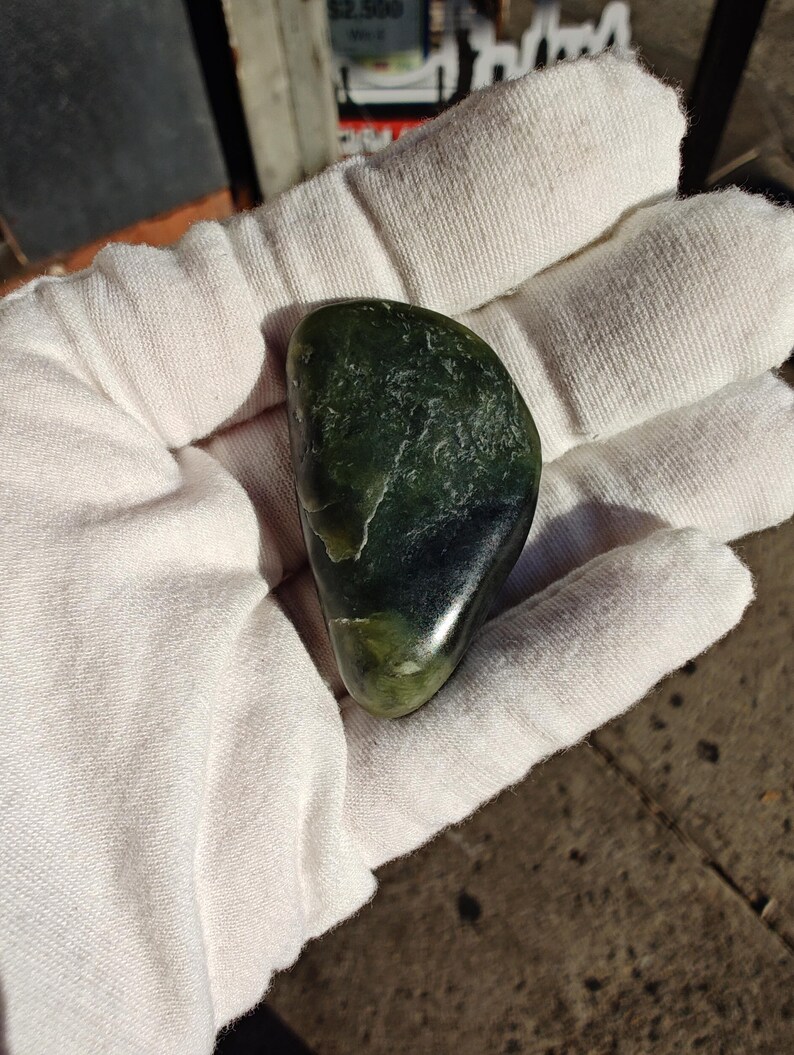 Big Sur Jade Pebble: Lightly Tumbled, Authentic Jade Stone - Image 7
