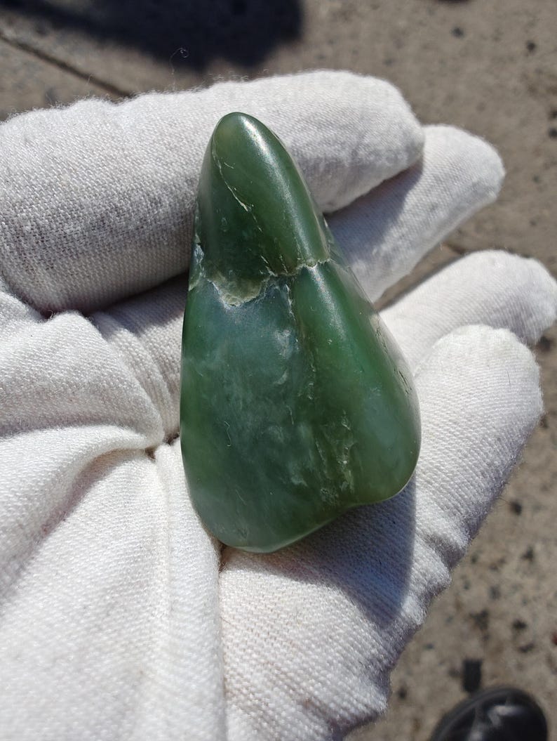 Big Sur Jade Pebble - Lightly Tumbled, Authentic Green Stone - Image 4