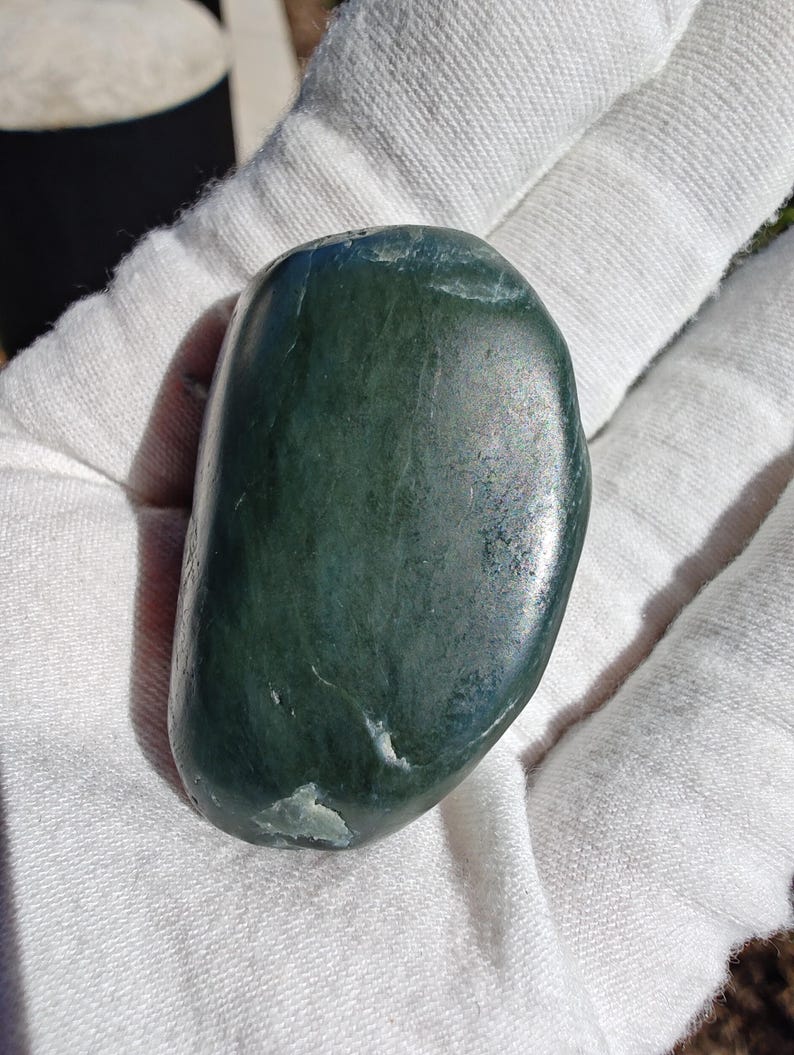 Big Sur Jade Pebble: Lightly Tumbled, Authentic Jade Stone