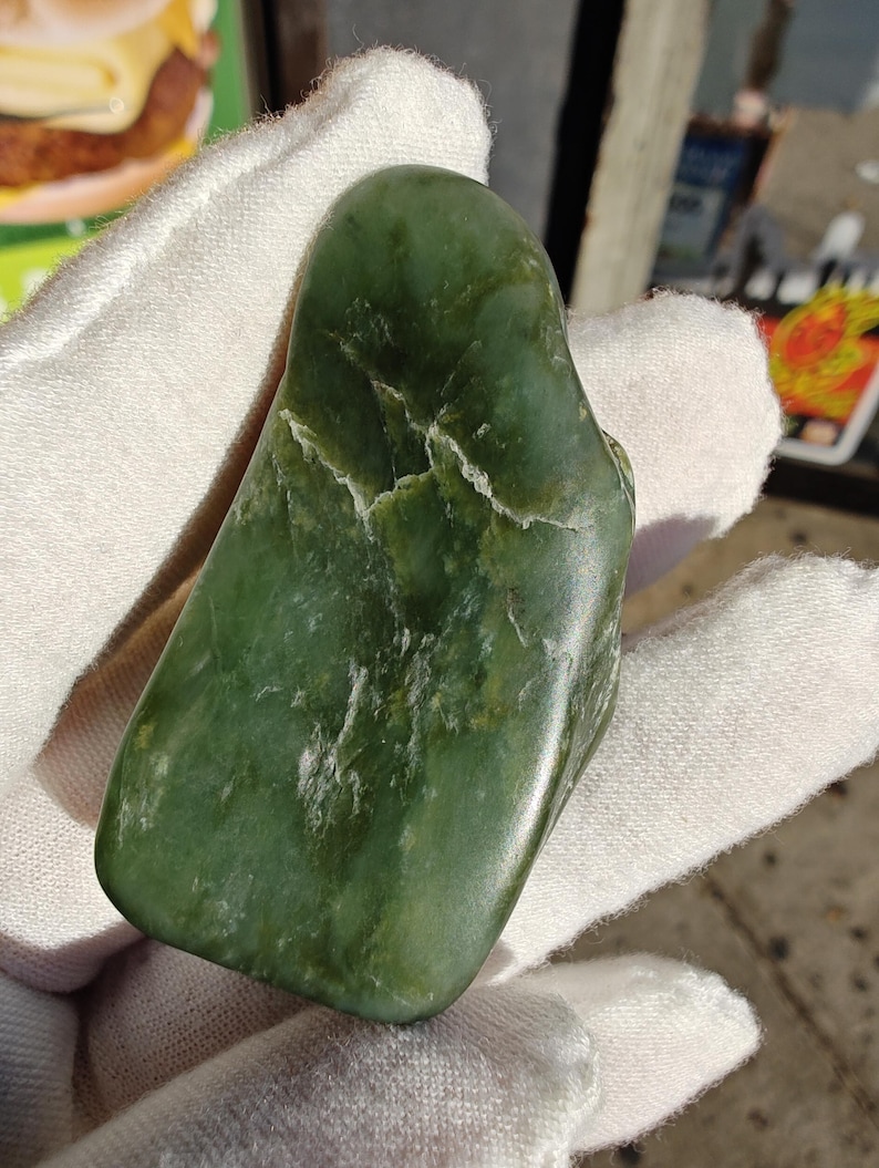 Big Sur Jade Pebble: Lightly Tumbled, Authentic Jade Stone - Image 5