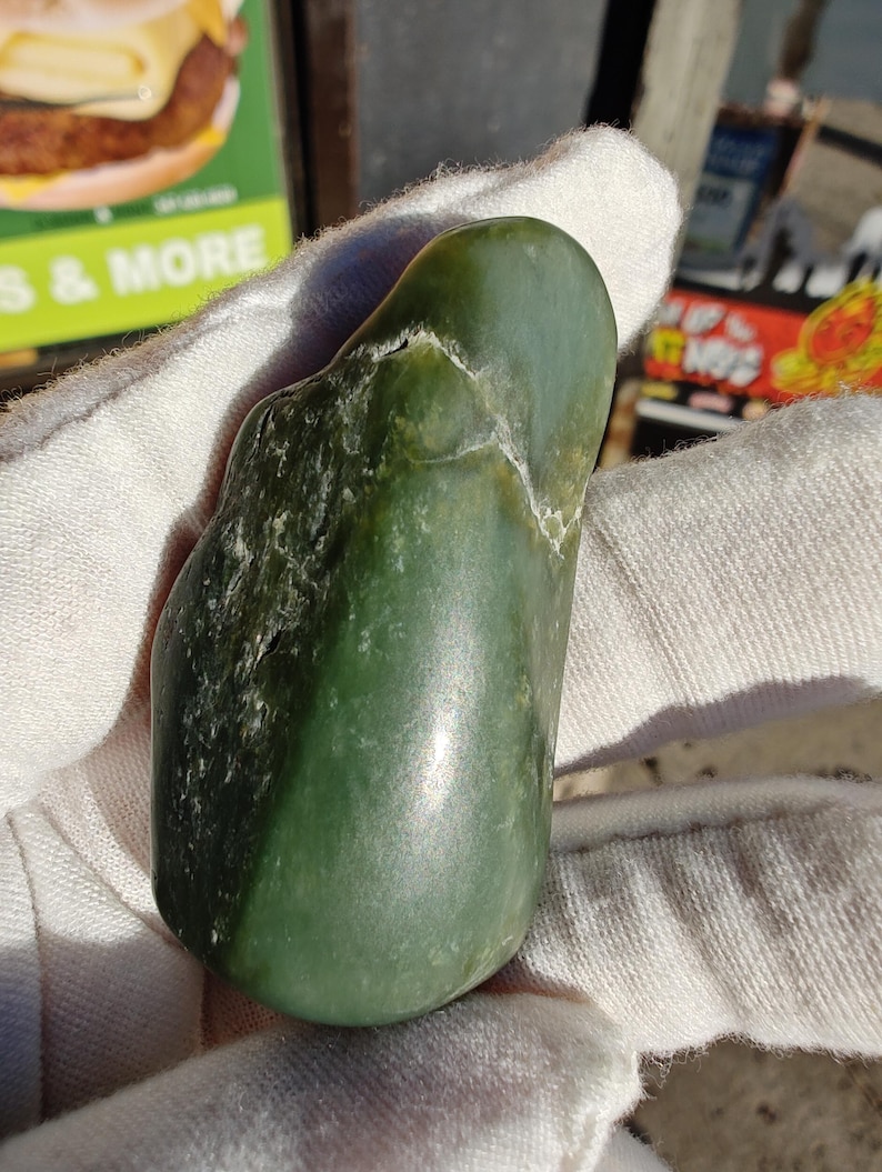 Big Sur Jade Pebble: Lightly Tumbled, Authentic Jade Stone - Image 2