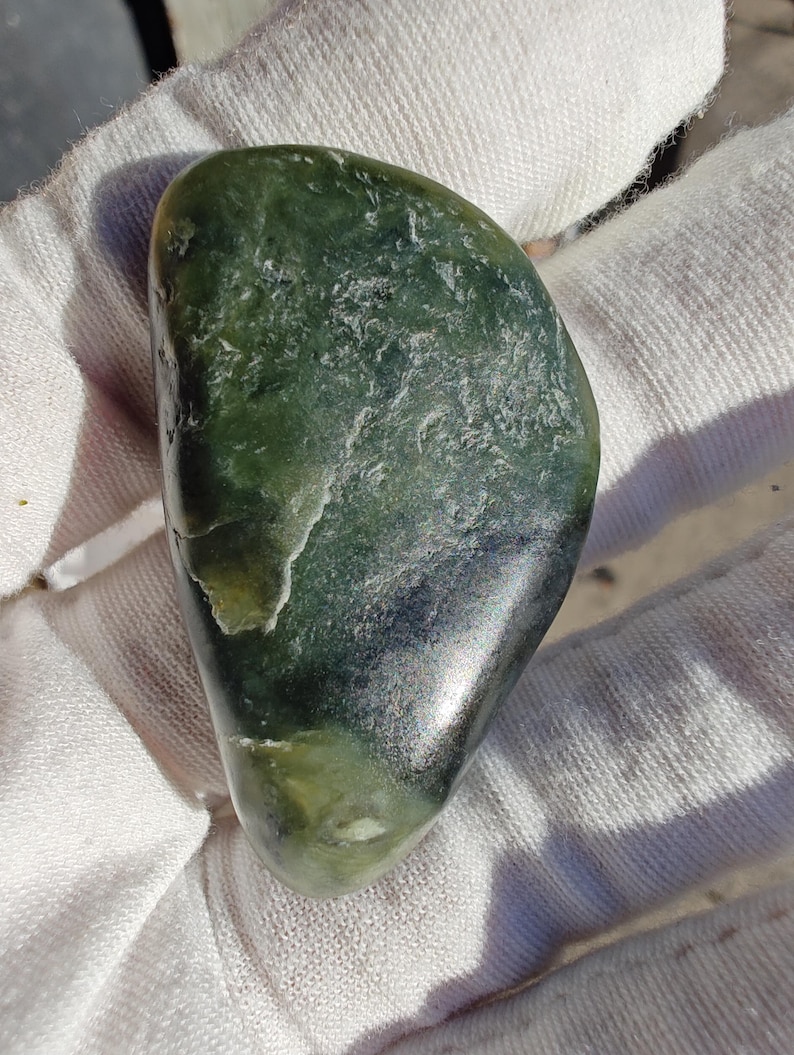 Big Sur Jade Pebble: Lightly Tumbled, Authentic Jade Stone