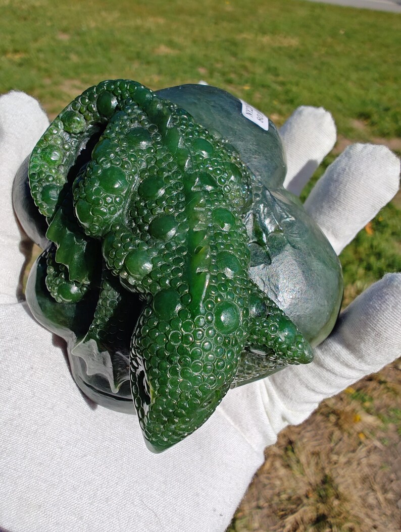 Certified Authentic Canadian Yukon Nephrite Jade Hand Carved Lizard (Not Big Sur Jade) - Image 9