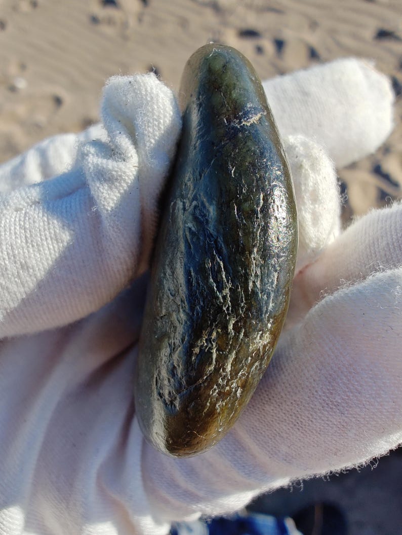 Dive Piece! Ocean Polish Big Sur Jade Palm Stone - Image 5