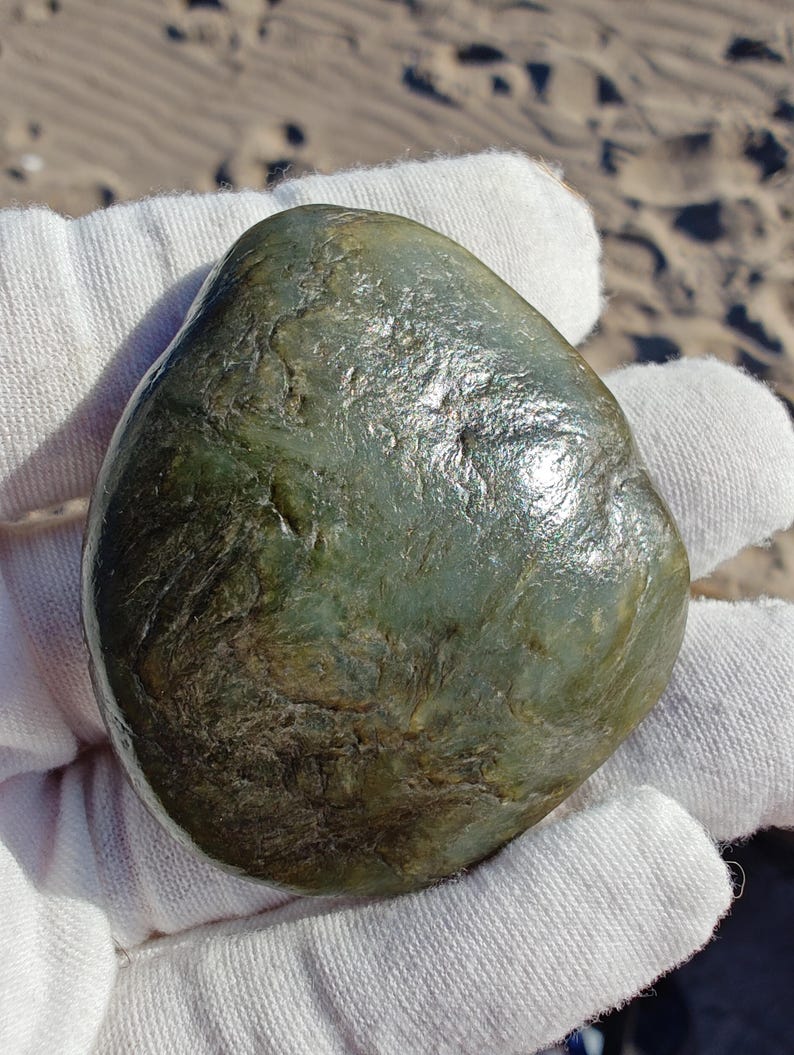 Dive Piece! Ocean Polish Big Sur Jade Palm Stone - Image 2