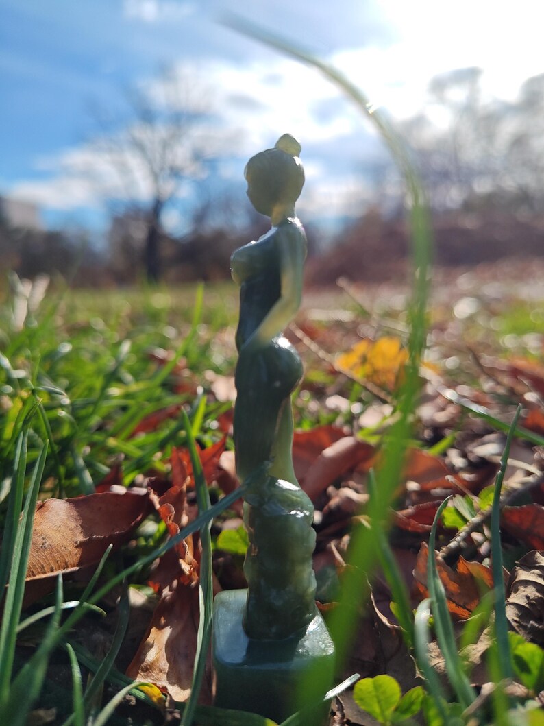Hand Carved - Nephrite Jade Statue by Mac's Carving Team - Image 8