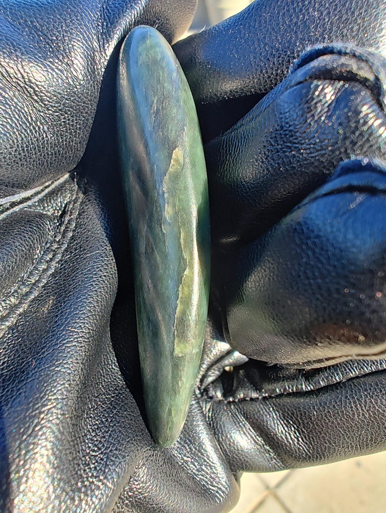 Big Sur Grey-Blue Jade - Hand Polished Stone - Image 5