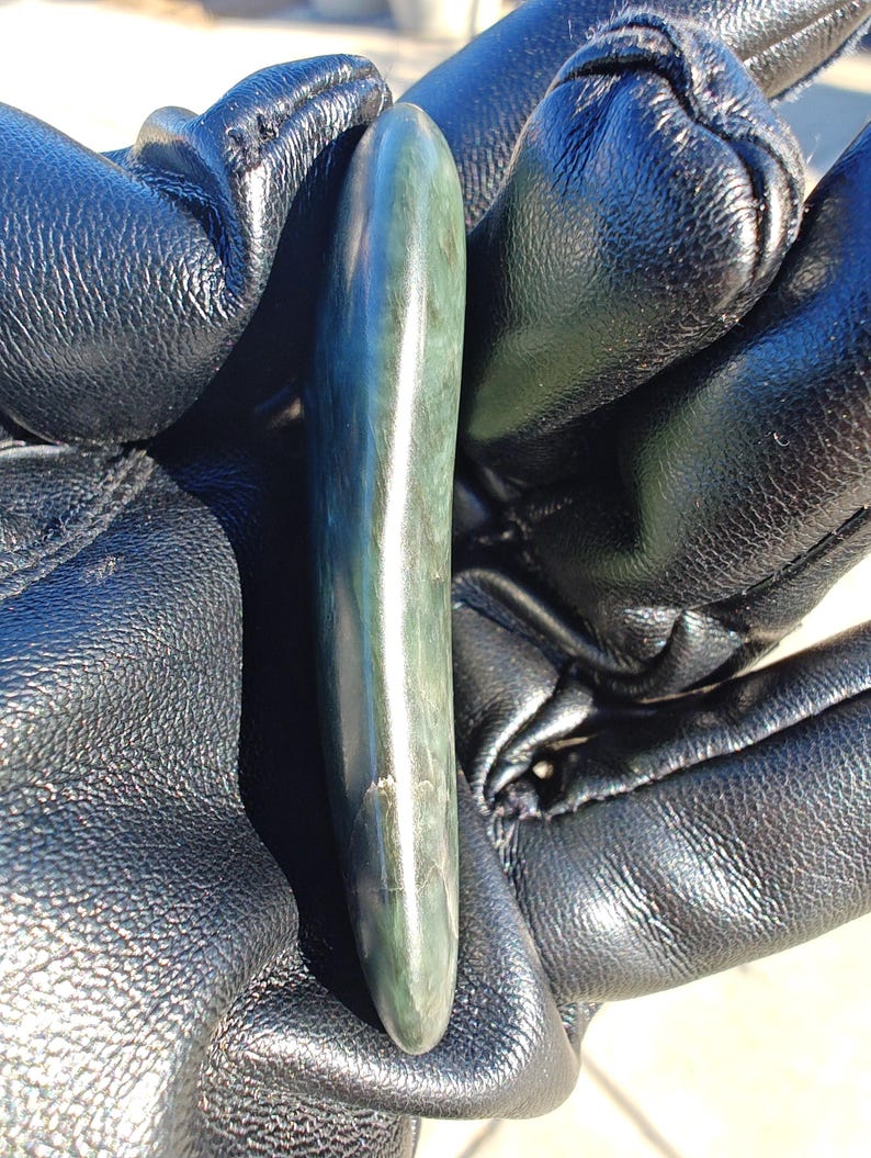 Big Sur Grey-Blue Jade - Hand Polished Stone - Image 6