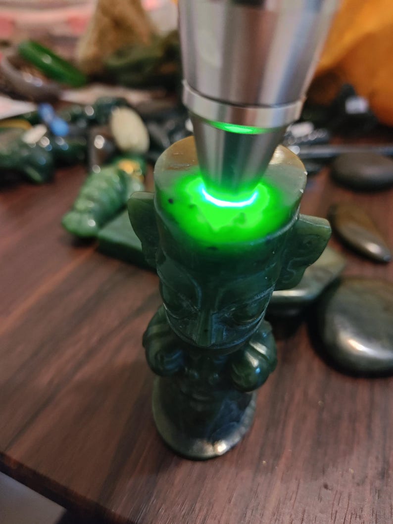 Hand Carved Lab Certified Canadian Yukon Nephrite Jade Sanxingdui Ruin Little Guy - Image 9
