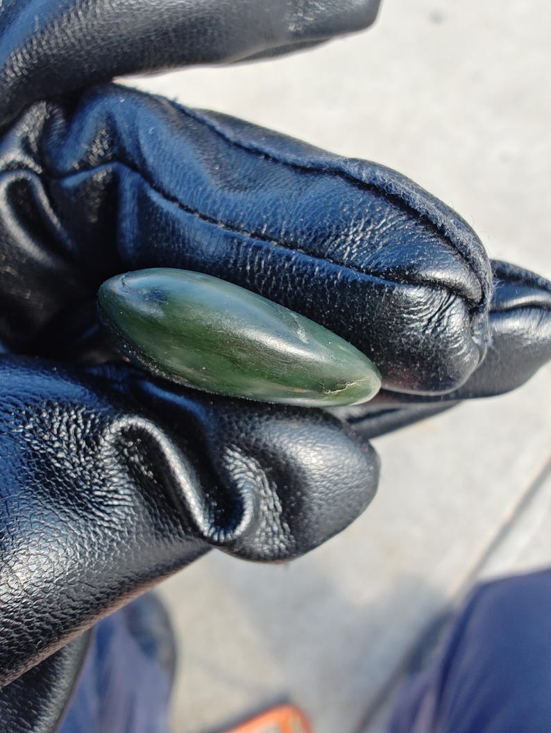 Californian Big Sur Nephrite Jade - Hand Polished Stone - Image 3