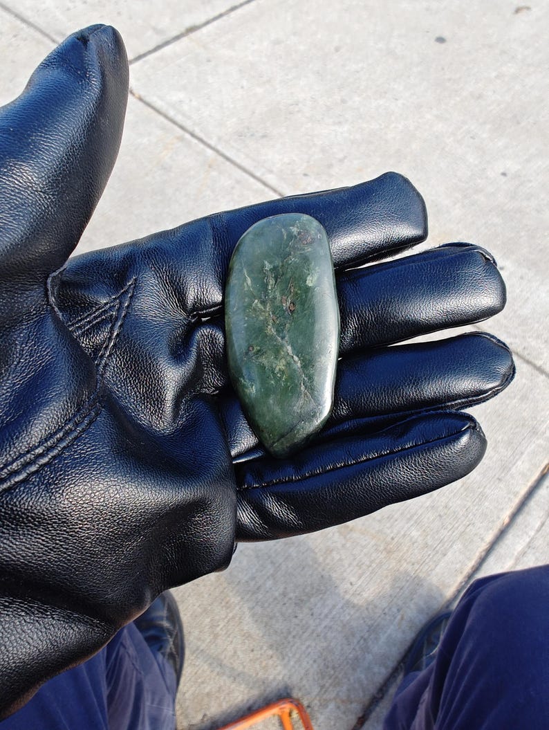 Californian Big Sur Nephrite Jade - Hand Polished Stone - Image 8