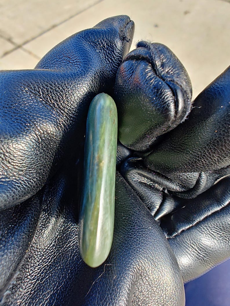 Californian Big Sur Nephrite Jade - Hand Polished Stone - Image 3