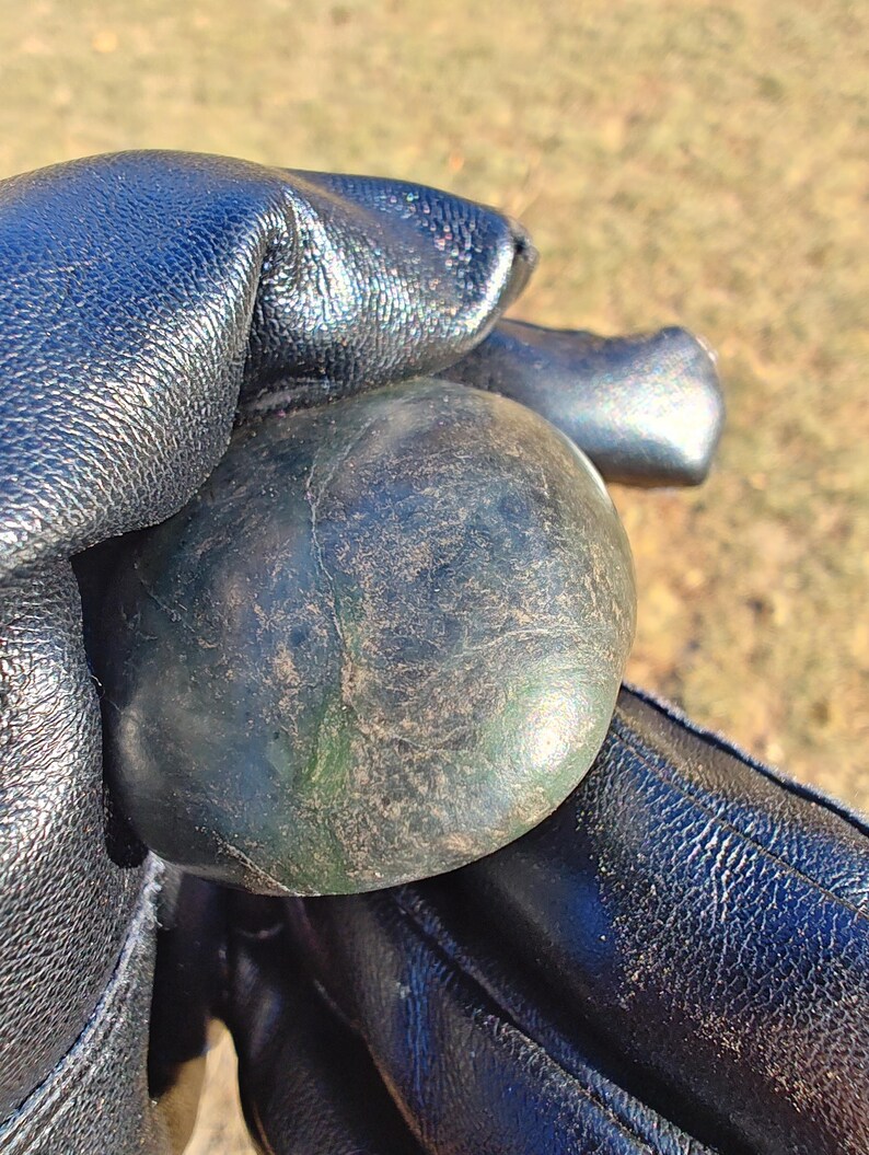 Dive Piece! Ocean Polish Big Sur Calico Jade Palm Stone - Image 4