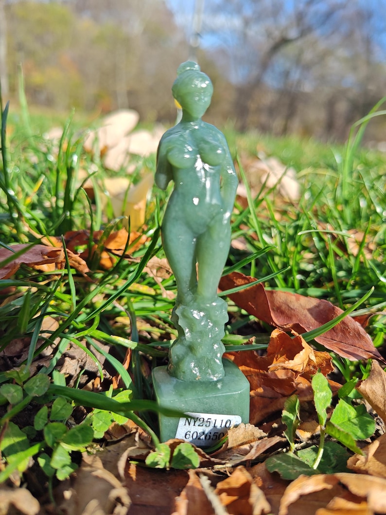 Hand Carved - Nephrite Jade Statue by Mac's Carving Team