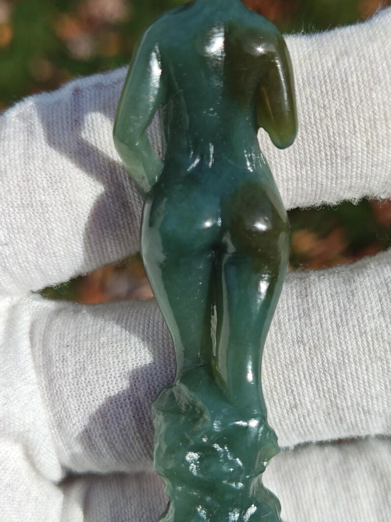 Hand Carved - Nephrite Jade Statue by Mac's Carving Team - Image 6