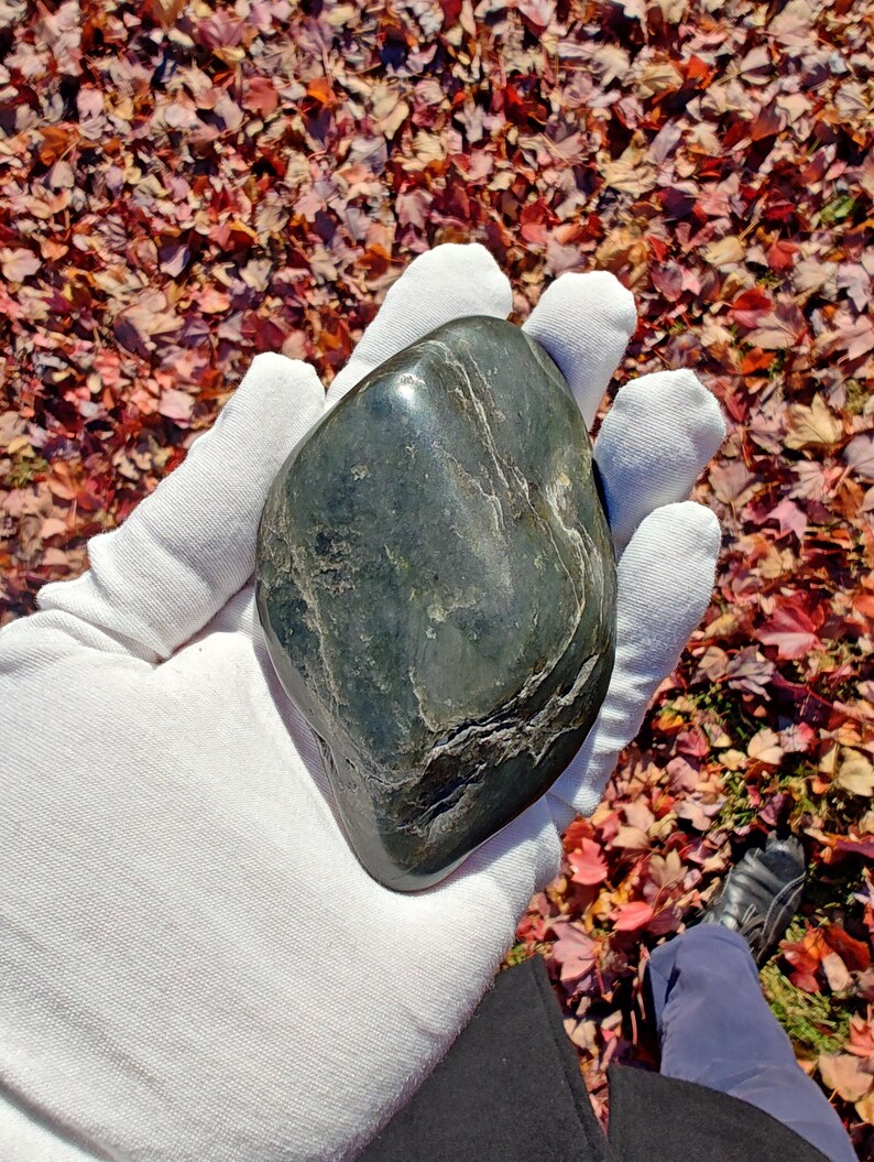 Big Sur Root-Beer Jade - Hand Polished using SheepSkin By Mac's Jade - Image 8