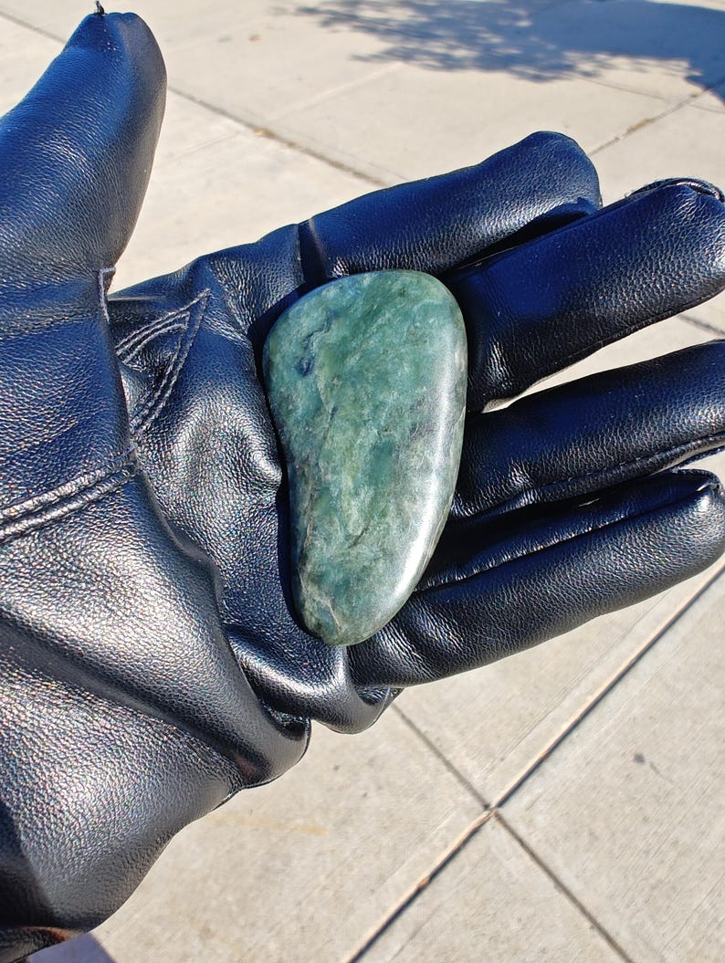 Big Sur Grey-Blue Jade - Hand Polished Stone - Image 7
