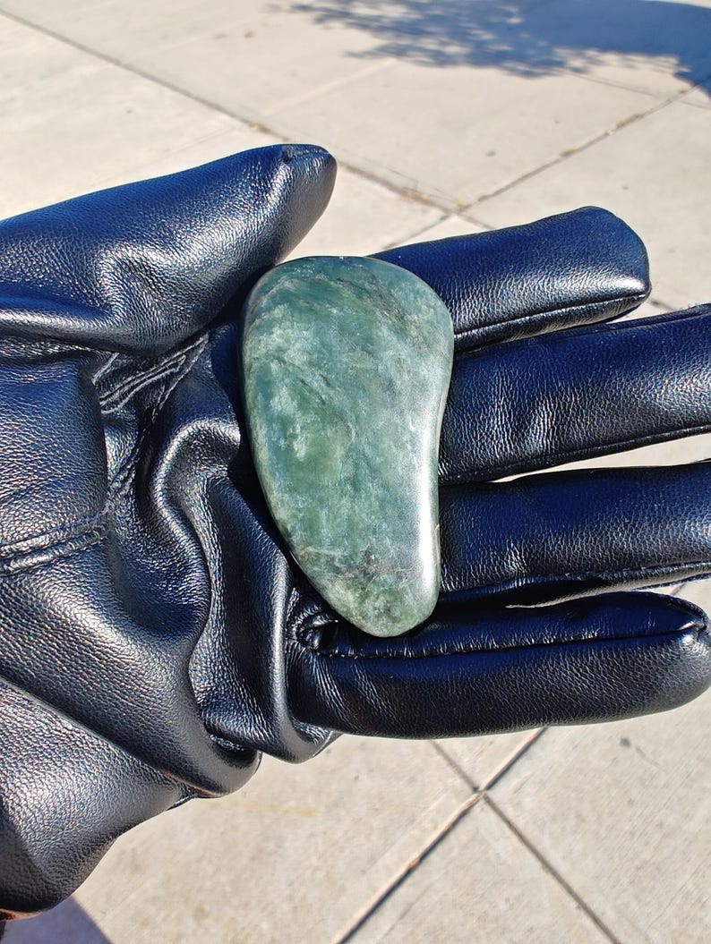 Big Sur Grey-Blue Jade - Hand Polished Stone - Image 8