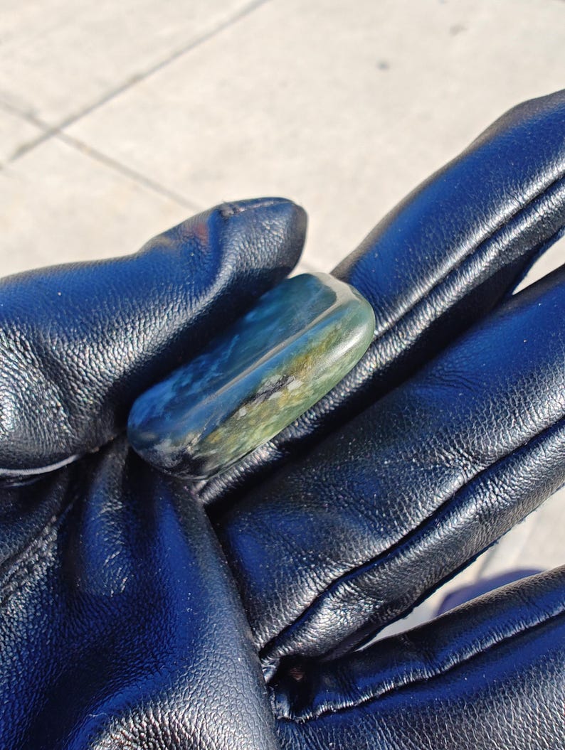 Californian Big Sur Nephrite Jade - Hand Polished Stone - Image 5
