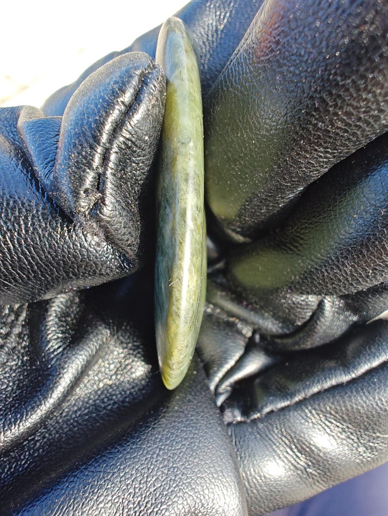 Californian Big Sur Nephrite Jade - Hand Polished Stone - Image 4