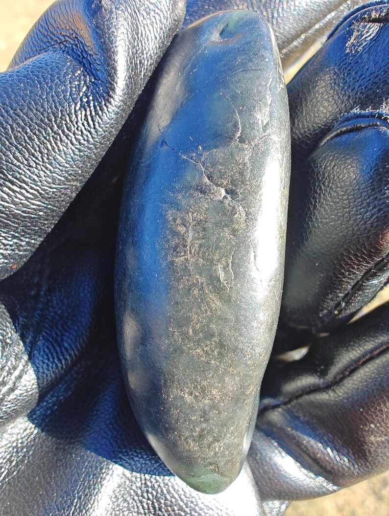 Dive Piece! Ocean Polish Big Sur Calico Jade Palm Stone - Image 5