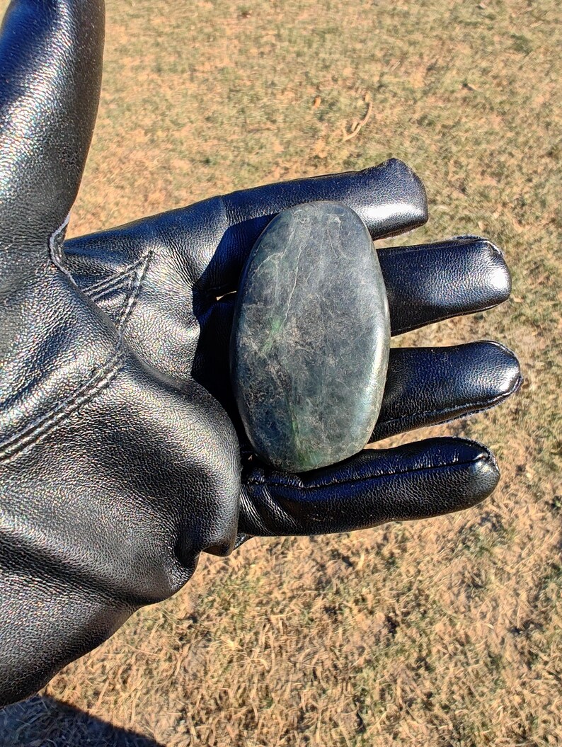 Dive Piece! Ocean Polish Big Sur Calico Jade Palm Stone - Image 8