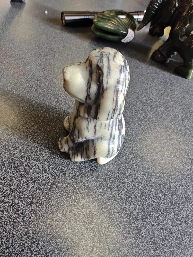 Certified Authentic Guangxi Nephrite Jade Hand Carved Puppy