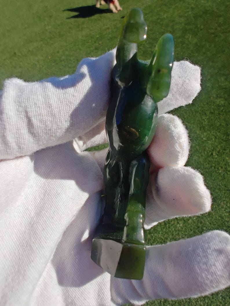 Mac's Jade Brand Handcrafted Certified Himalayan Nephrite Jade Horse (Medium) - Image 8