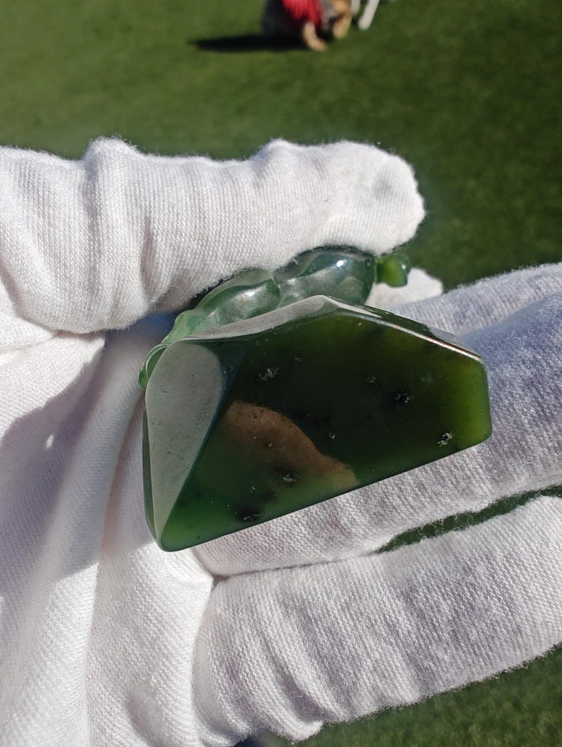 Mac's Jade Brand Handcrafted Certified Himalayan Nephrite Jade Horse (Medium) - Image 9