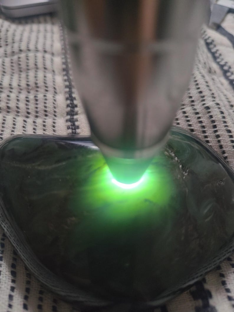 Authentic Big Sur Blue Vulcan Jade Hand Polish Palm Stone - Image 9