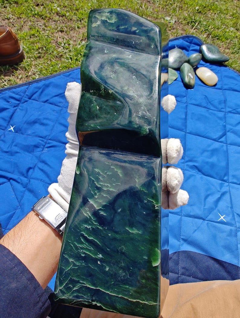 Decent Himalaya Mountain Jade - Pakistani Jade - Hand Polished (Almost 9lbs) - Image 3