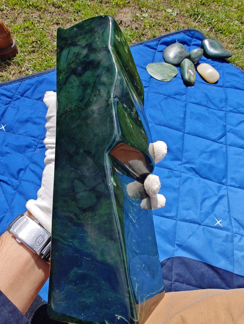 Decent Himalaya Mountain Jade - Pakistani Jade - Hand Polished (Almost 9lbs) - Image 7
