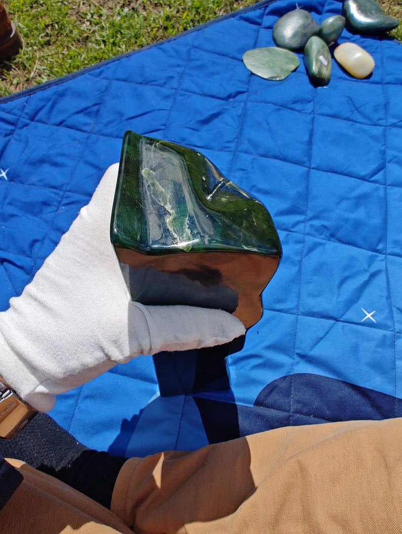 Decent Himalaya Mountain Jade - Pakistani Jade - Hand Polished (Almost 9lbs) - Image 10