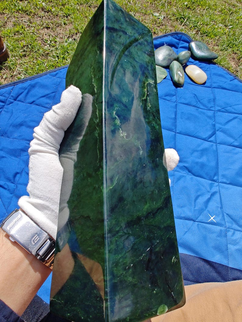 Decent Himalaya Mountain Jade - Pakistani Jade - Hand Polished (Almost 9lbs) - Image 4