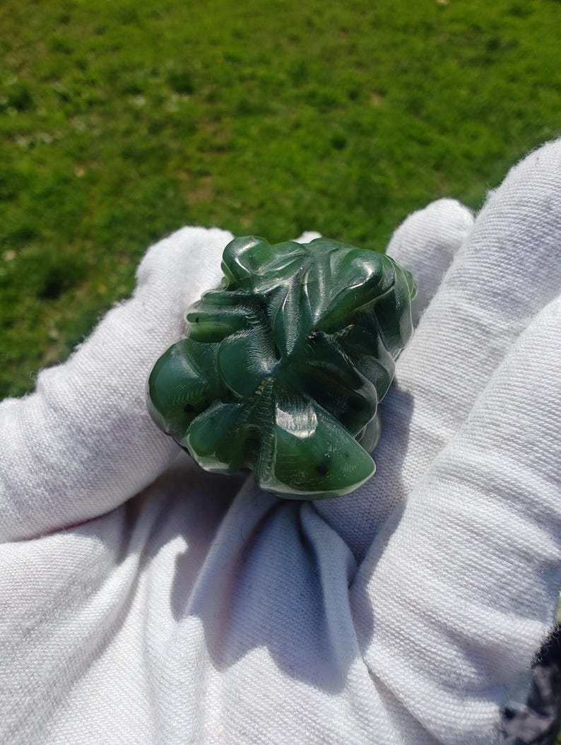 Certified Hand Carved Nephrite Jade Horse Lying Down - Image 5