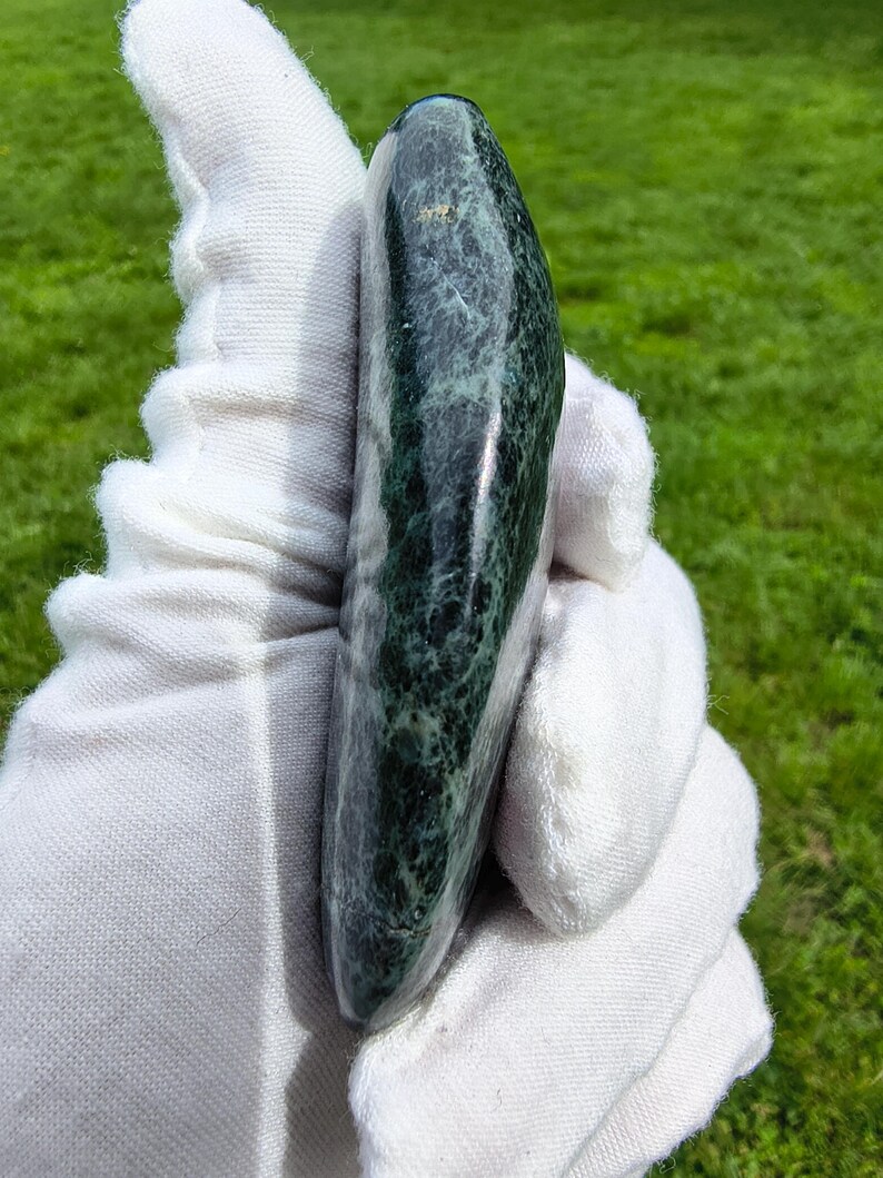 Dive Piece! Ocean Polish Rare Big Sur Jade Palm Stone - Image 5
