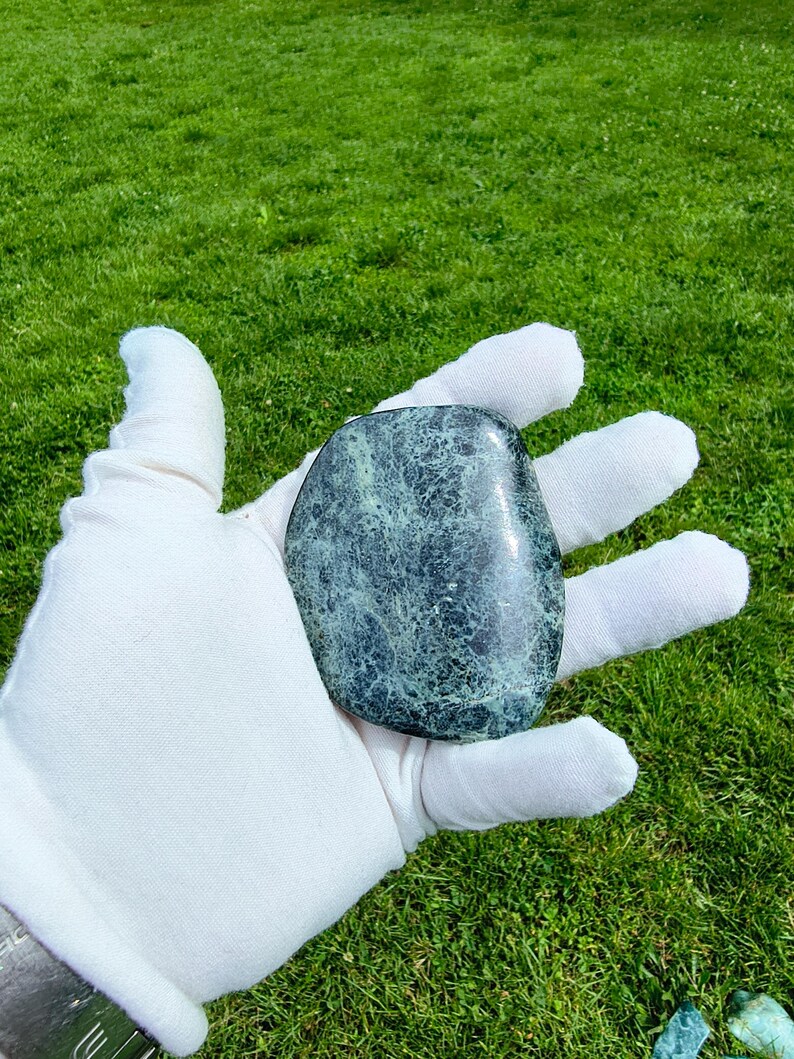 Dive Piece! Ocean Polish Rare Big Sur Jade Palm Stone - Image 7