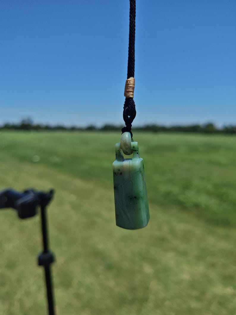 Certified Authentic Icy Siberian Nephrite Jade Hand Carved Pendant - Image 5