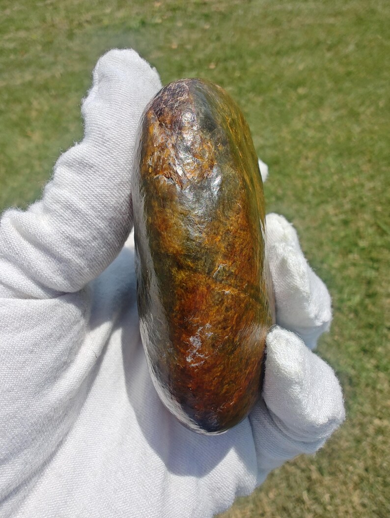 Dive Piece! Natural Big Sur Nephrite Jade Oceab Polish 美国碧玉籽料 - Image 5
