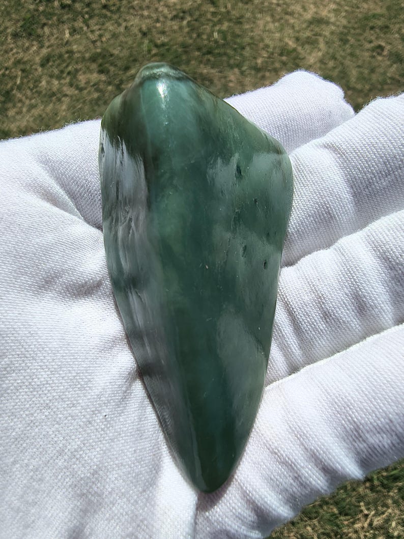 Big Sur Jade Pebble: Lightly Tumbled, Authentic Jade Stone