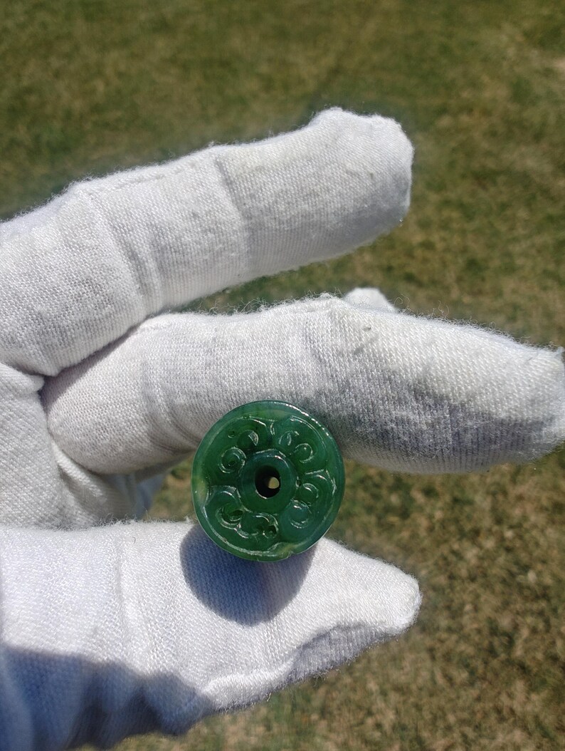 Certified Handmade Canadian Yukon Nephrite Jade Tube Bead - Image 7